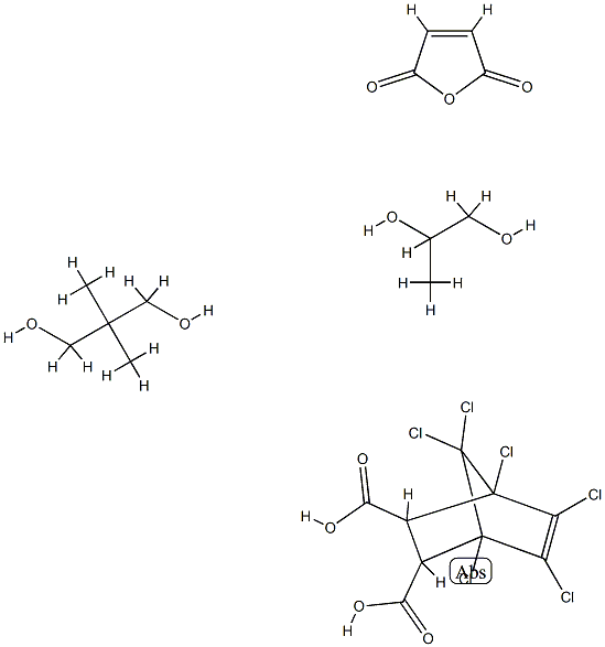 1,4,5,6,7,7-六氯双环[2.2.1]庚-5-烯-2,3-二羧酸与2,2-二甲基-1,3-丙二醇、2,5-呋喃二酮和1,2-丙二醇的聚合物 结构式