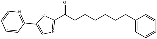 1-[5-(2-ピリジル)オキサゾール-2-イル]-7-フェニル-1-ヘプタノン 化学構造式