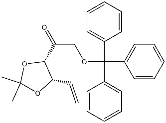1 - ((4S,5S)-2,2-二甲基-5-乙烯基-1,3-二氧戊环-4-基)-2-(三苯甲基氧基, 681853-96-3, 结构式