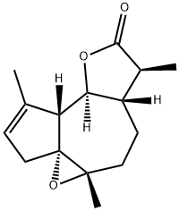 (4aS,3aR)-5,6,6aα,7,9aβ,9bα-Hexahydro-1,4a,7α-trimethyl-3H-oxireno[8,8a]azuleno[4,5-b]furan-8(4aH)-one Structure
