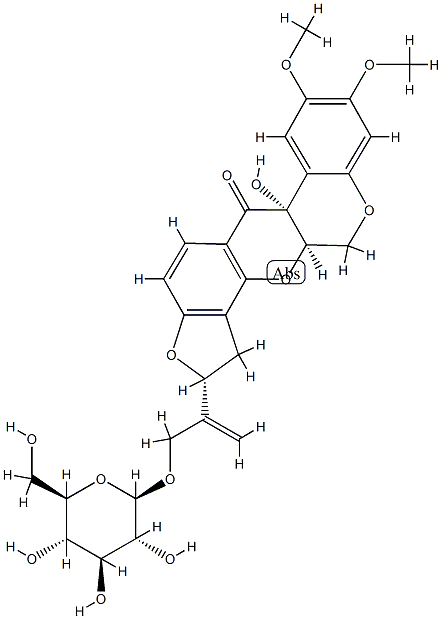 Dalbinol 2'-O-β-D-glucopyranoside 结构式