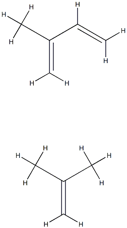 2-甲基-1,3-丁二烯与溴化-2-甲基-1-丙烯的聚合物 结构式