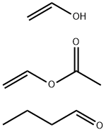 聚乙烯基丁醛与乙酸乙烯酯和乙烯醇的聚合物, 68648-78-2, 结构式