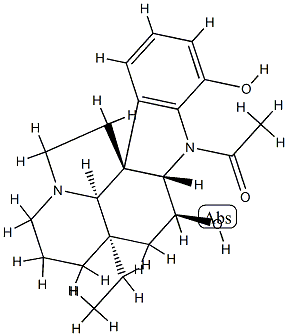 1-Acetylaspidospermidine-3α,17-diol 结构式