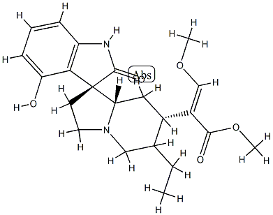 (7S,16E,20α)-16,17-Didehydro-9-hydroxy-17-methoxy-2-oxocorynoxan-16-carboxylic acid methyl ester 结构式