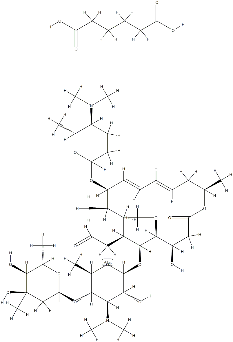 己二酸螺旋霉素, 68880-55-7, 结构式