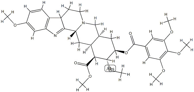 (3β,20α)-1,2-Didehydro-2,7-dihydro-11,17α-dimethoxy-18β-[(3,4,5-trimethoxybenzoyl)oxy]yohimban-16β-carboxylic acid methyl ester 结构式