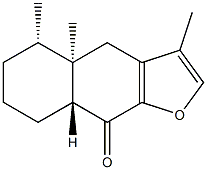 (4aR)-4a,5,6,7,8,8aα-ヘキサヒドロ-3,4aβ,5β-トリメチルナフト[2,3-b]フラン-9(4H)-オン 化学構造式
