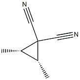 2α,3α-Dimethyl-1,1-cyclopropanedicarbonitrile Structure