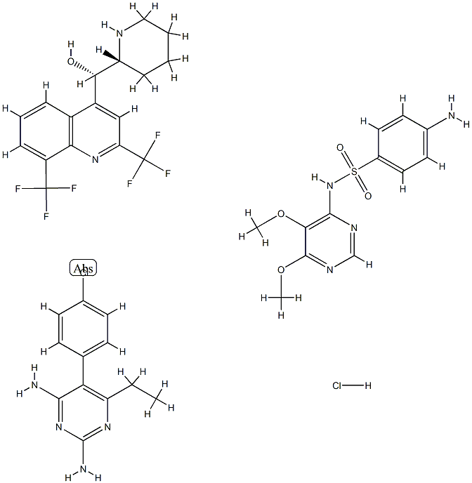 mefloquine-sulfadoxine-pyrimethamine Structure