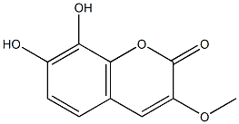 2H-1-Benzopyran-2-one,7,8-dihydroxy-3-methoxy-(9CI) Struktur
