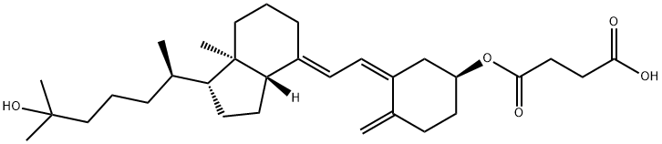 25-羟基维生素D3 3-半琥珀酸盐 结构式