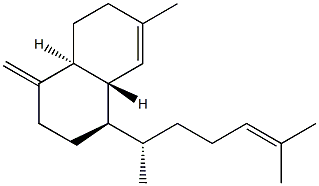 (1R)-1β-[(S)-1,5-Dimethyl-4-hexenyl]-1,2,3,4,4aα,5,6,8aβ-octahydro-7-methyl-4-methylenenaphthalene 结构式