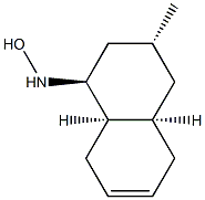 (1S)-1,2,3,4,4aα,5,8,8aα-オクタヒドロ-N-ヒドロキシ-3α-メチル-1β-ナフタレンアミン 化学構造式