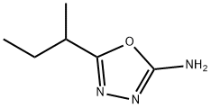 5-(ブタン-2-イル)-1,3,4-オキサジアゾール-2-アミン 化学構造式