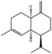 (1S)-1,2,3,4,4aβ,5,6,8aβ-オクタヒドロ-7-メチル-4-メチレン-1α-イソプロピルナフタレン 化学構造式
