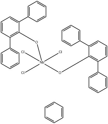 双(2,6-二苯基苯氧基)氯化铌(V)-苯络合物(2:1) 结构式