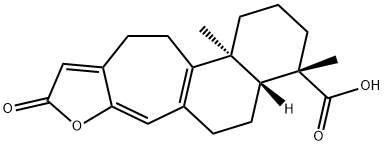 (4S)-2,3,4,4aβ,5,6,9,11,12,12b-Decahydro-4,12bα-dimethyl-9-oxo-1H-naphtho[1',2':5,6]cyclohepta[1,2-b]furan-4α-carboxylic acid 结构式