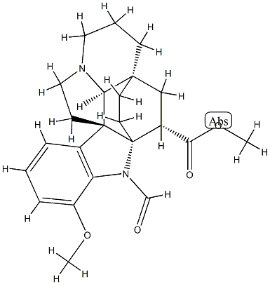 (2α,5α)-1-Formyl-17-methoxyaspidofractinine-3α-carboxylic acid methyl ester Structure