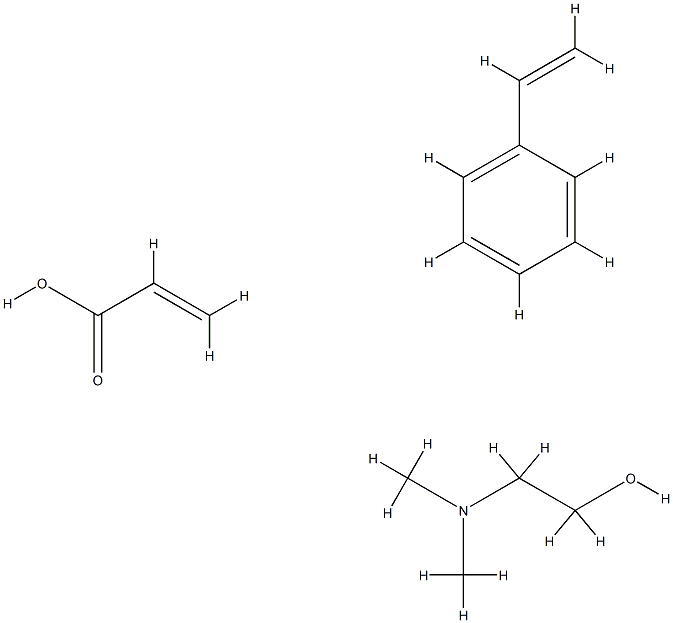 2-丙烯酸与苯乙烯的聚合物和2-(二甲基氨基)乙醇的化合物, 70161-47-6, 结构式