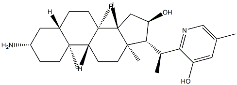 3β-Amino-16,28-seco-5α-solanida-22,24,26(28)-triene-16α,23-diol Struktur