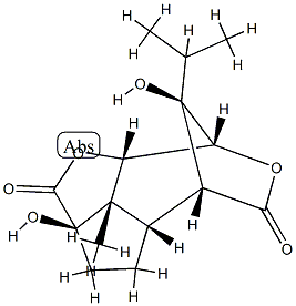 (2aR,9R)-2a,3,4,4aα,5,8,8aα,8b-Octahydro-2aα,9-dihydroxy-8bα-methyl-9-(1-methylethyl)-5α,8α-methano-1,7-dioxacyclopent[cd]azulene-2,6-dione Struktur