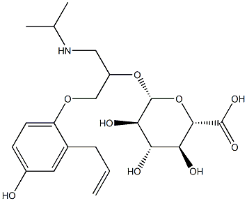 4-hydroxyalprenolol glucuronide 结构式