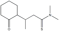 Cyclohexanepropanethioamide,  N,N,-bta--trimethyl-2-oxo- Structure