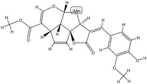 (3aS,9aS)-3,3a,7aα,9bα-Tetrahydro-3-[(E)-(4-hydroxy-3-methoxyphenyl)methylene]-2-oxo-2H,4aαH-1,4,5-trioxadicyclopent[a,hi]indene-7-carboxylic acid methyl ester Structure