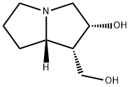 (1S,2R,7aS)-ヘキサヒドロ-2-ヒドロキシ-1H-ピロリザイン-1-メタノール 化学構造式