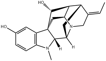 (17R,19E)-19,20-ジデヒドロ-1-デメチルアジュマラン-10,17-ジオール 化学構造式