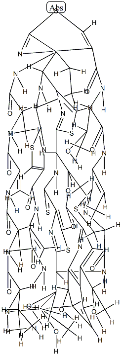 (5S)-26'-Deoxo-1',2',5,28-tetrahydro-26'-thioxo-21-de(1-carbamoylethenyl)siomycin A Struktur