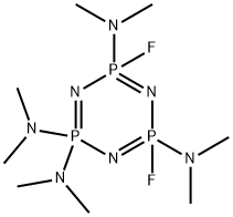 1,3,5,2,4,6-Triazatriphosphorine, 2,2,4,6-tetrakis(dimethylamino)-4,6- difluoro- Structure