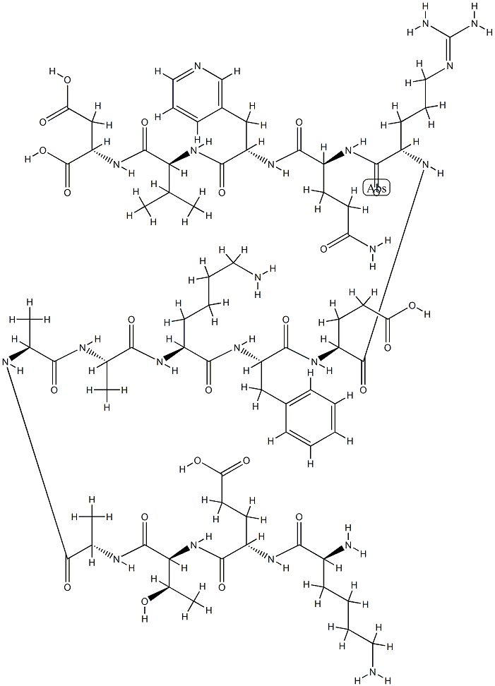 ribonuclease S-peptide (1-14), 12-(beta-(3-pyridyl)-Ala)- Structure