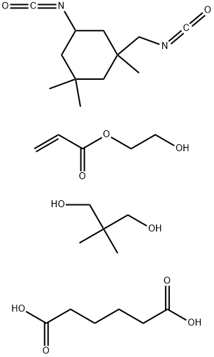Hexanedioic acid, polymer with 2,2-dimethyl-1,3-propanediol, 2-hydroxyethyl 2-propenoate and 5-isocyanato-1-(isocyanatomethyl)-1,3,3-trimethylcyclohexane Structure