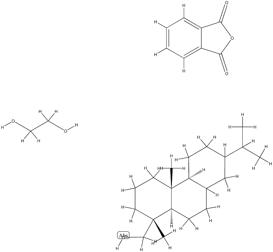 1,3-Isobenzofurandione, polymer with 1,2-ethanediol, [tetradecahydro-1,4a-dimethyl- 7-(1-methylethyl)-1-phenanthrenyl]methyl ester Struktur