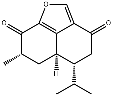 (5R)-5,5aα,6,7-テトラヒドロ-7α-メチル-5α-イソプロピル-3H-ナフト[1,8-bc]フラン-3,8(4H)-ジオン 化学構造式