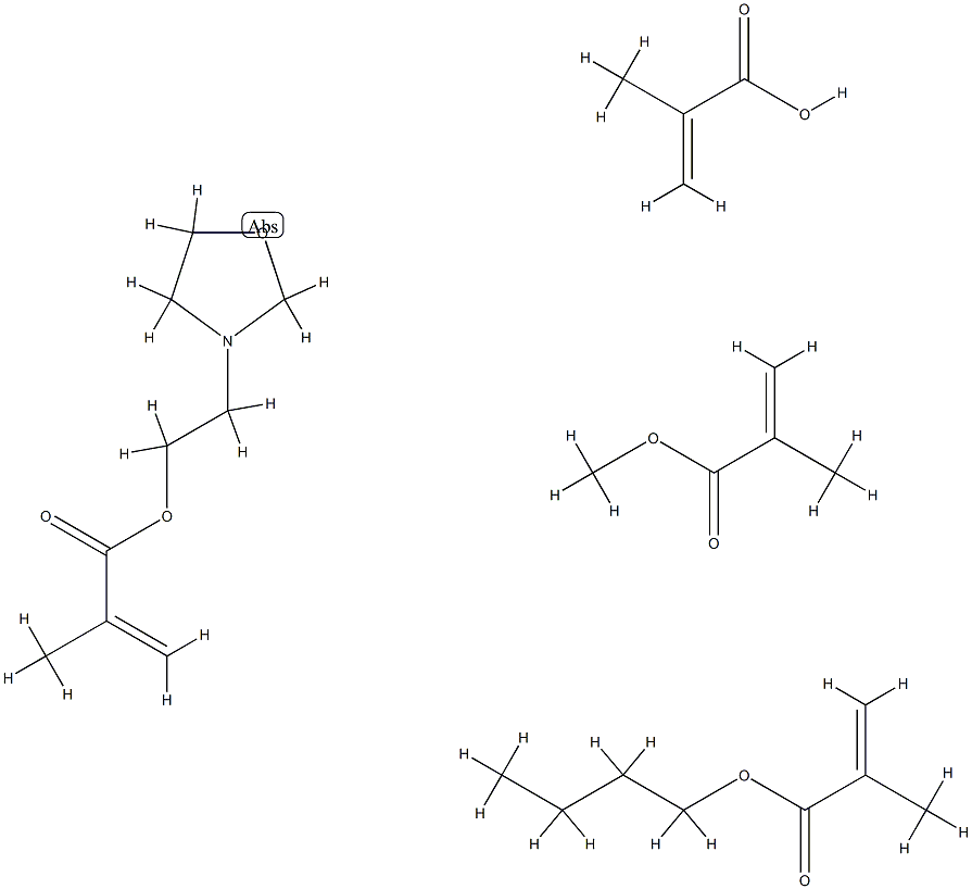 2-Propenoic acid, 2-methyl-, polymer with butyl 2-methyl-2-propenoate, methyl 2-methyl-2-propenoate and 2-(3-oxazolidinyl)ethyl 2-methyl-2-propenoate Structure