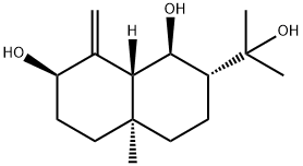 (1R,8aβ)-デカヒドロ-2α-(1-ヒドロキシ-1-メチルエチル)-4aα-メチル-8-メチレン-1β,7β-ナフタレンジオール 化学構造式