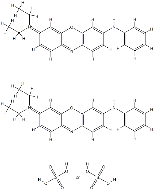 phenoxazin-5-ium, 3-(diethylamino)-7-(phenylamino)-, (beta-4)-bis[sulfato-o,o']zincate Structure
