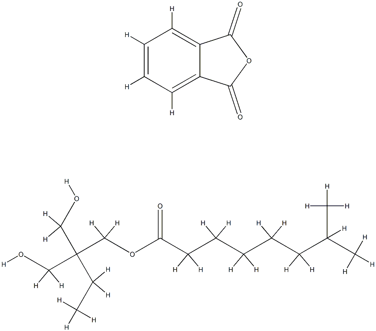 1,3-异苯并呋喃二酮与2-乙基-2-(羟甲基)-1,3-丙二醇和异壬酸酯的聚合物, 71010-65-6, 结构式