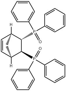 [[1R,4S,(+)]-ビシクロ[2.2.1]ヘプタ-5-エン-2α,3β-ジイル]ビス(ジフェニルホスフィンオキシド) 化学構造式