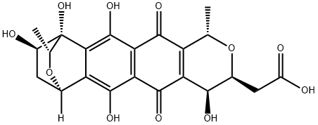 (1R,13R)-1,3,4,6,7,9,10,11-Octahydro-4α,5,10β,12,13-pentahydroxy-3α,7α-dimethyl-6,11-dioxo-1β,4-ethanonaphtho[2,3-c:6,7-c']dipyran-9β-acetic acid Structure