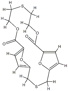 10,16,21,22-Tetraoxa-3,13-dithiatricyclo[16.2.1.15,8]docosa-5,7,18,20(1)-tetrene-9,17-dione Structure