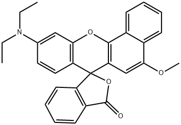 10-(diethylamino)-5-methoxyspiro[7H-benzo[c]xanthene-7,1'(3'H)-isobenzofuran]-3'-one Structure