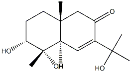 (4aR)-4aα,5,6,7,8,8a-ヘキサヒドロ-5α,6α-ジヒドロキシ-3-(1-ヒドロキシ-1-メチルエチル)-5,8aβ-ジメチルナフタレン-2(1H)-オン 化学構造式