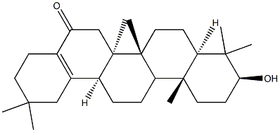 (13α)-3β-ヒドロキシ-28-ノルオレアナ-17-エン-16-オン 化学構造式