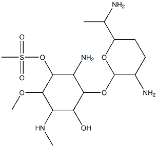 2-O-methanesulfonylfortimycin B 结构式