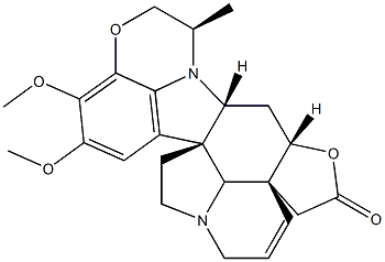 6,7-ジデヒドロ-15,16-ジメトキシ-22α-メチルオブスクリネルバン-21-オン 化学構造式
