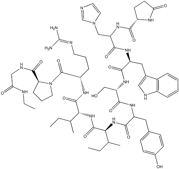 LHRH, Leu(6)-N-Et-GlyNH2(10)- 结构式